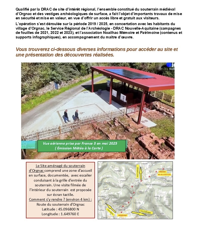 Le site archéologique médiéval d'Orgnac