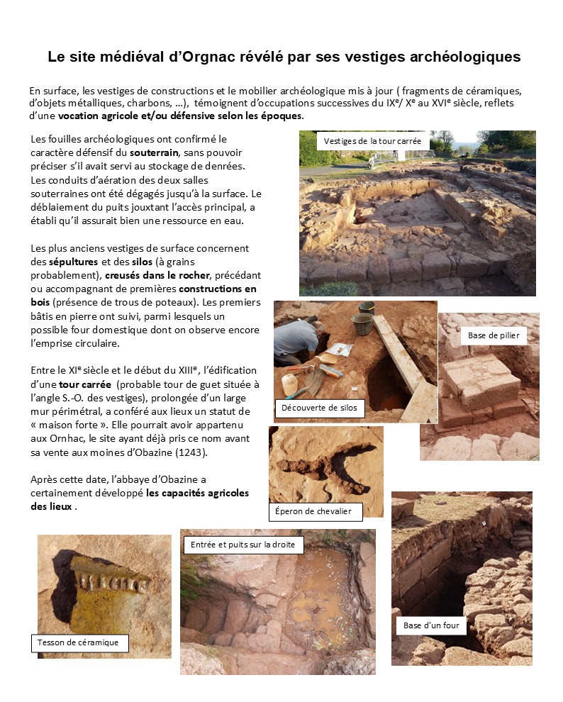 Le site archéologique médiéval d'Orgnac